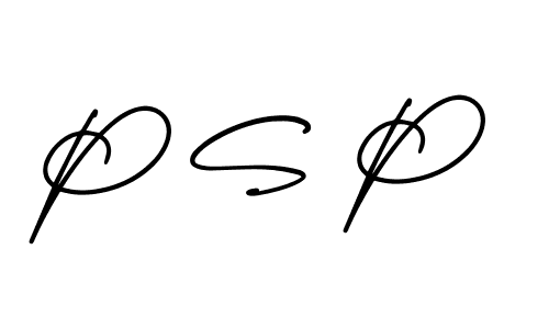 Make a beautiful signature design for name P S P. With this signature (AmerikaSignatureDemo-Regular) style, you can create a handwritten signature for free. P S P signature style 3 images and pictures png