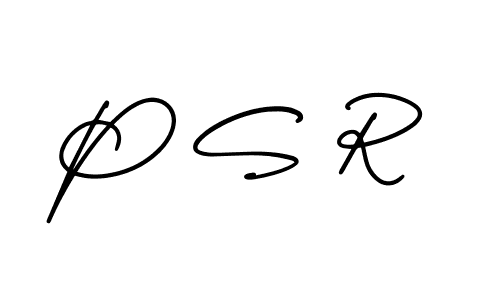 Design your own signature with our free online signature maker. With this signature software, you can create a handwritten (AmerikaSignatureDemo-Regular) signature for name P S R. P S R signature style 3 images and pictures png