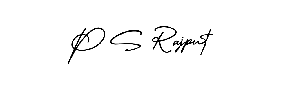 Create a beautiful signature design for name P S Rajput. With this signature (AmerikaSignatureDemo-Regular) fonts, you can make a handwritten signature for free. P S Rajput signature style 3 images and pictures png
