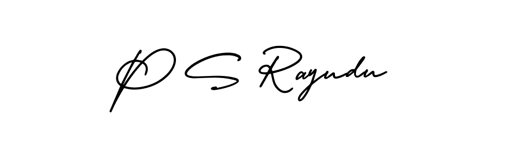 How to make P S Rayudu signature? AmerikaSignatureDemo-Regular is a professional autograph style. Create handwritten signature for P S Rayudu name. P S Rayudu signature style 3 images and pictures png