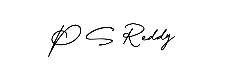 How to make P S Reddy signature? AmerikaSignatureDemo-Regular is a professional autograph style. Create handwritten signature for P S Reddy name. P S Reddy signature style 3 images and pictures png