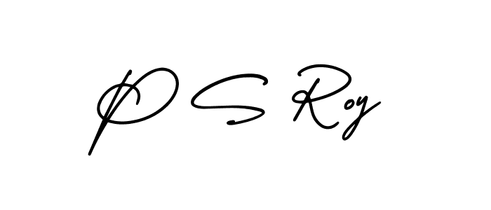 How to make P S Roy signature? AmerikaSignatureDemo-Regular is a professional autograph style. Create handwritten signature for P S Roy name. P S Roy signature style 3 images and pictures png