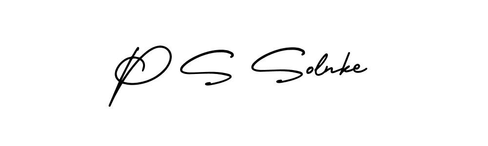 How to make P S Solnke signature? AmerikaSignatureDemo-Regular is a professional autograph style. Create handwritten signature for P S Solnke name. P S Solnke signature style 3 images and pictures png