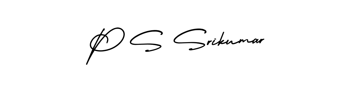 P S Srikumar stylish signature style. Best Handwritten Sign (AmerikaSignatureDemo-Regular) for my name. Handwritten Signature Collection Ideas for my name P S Srikumar. P S Srikumar signature style 3 images and pictures png
