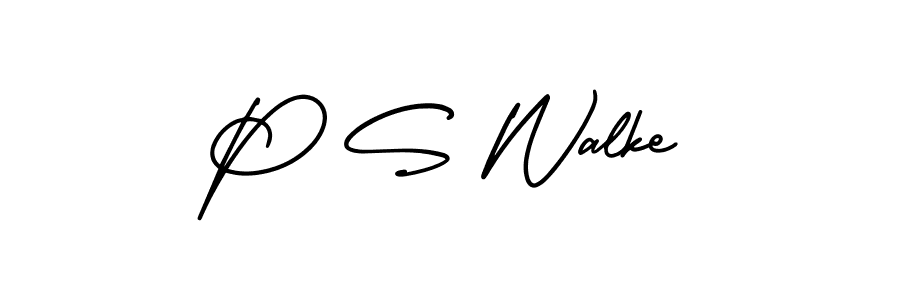 Check out images of Autograph of P S Walke name. Actor P S Walke Signature Style. AmerikaSignatureDemo-Regular is a professional sign style online. P S Walke signature style 3 images and pictures png