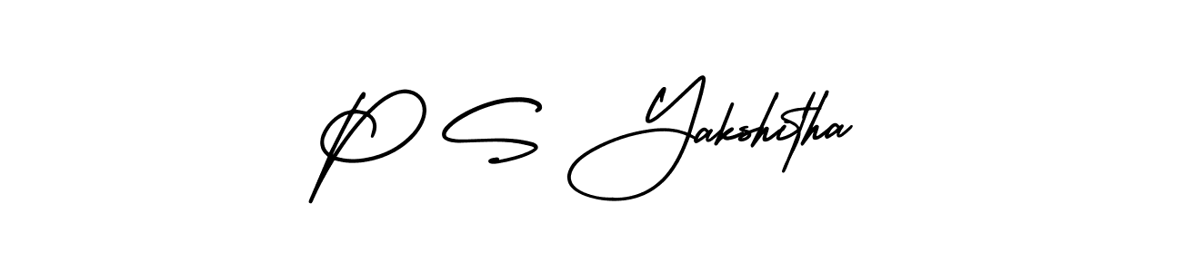 How to make P S Yakshitha signature? AmerikaSignatureDemo-Regular is a professional autograph style. Create handwritten signature for P S Yakshitha name. P S Yakshitha signature style 3 images and pictures png