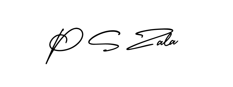 Also we have P S Zala name is the best signature style. Create professional handwritten signature collection using AmerikaSignatureDemo-Regular autograph style. P S Zala signature style 3 images and pictures png