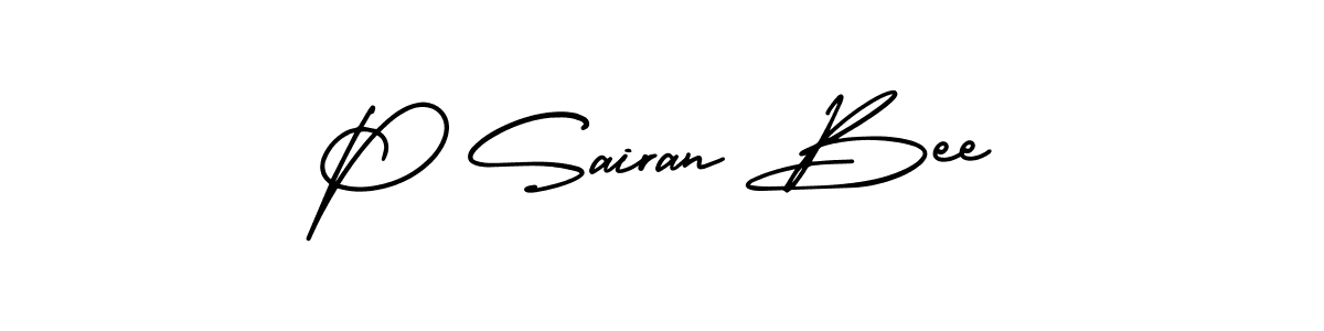 Create a beautiful signature design for name P Sairan Bee. With this signature (AmerikaSignatureDemo-Regular) fonts, you can make a handwritten signature for free. P Sairan Bee signature style 3 images and pictures png