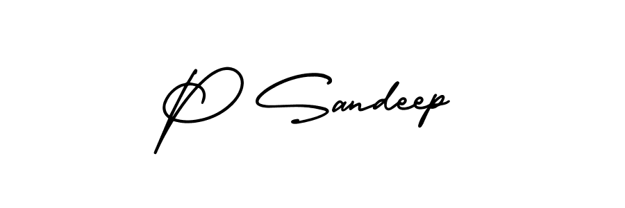 AmerikaSignatureDemo-Regular is a professional signature style that is perfect for those who want to add a touch of class to their signature. It is also a great choice for those who want to make their signature more unique. Get P Sandeep name to fancy signature for free. P Sandeep signature style 3 images and pictures png