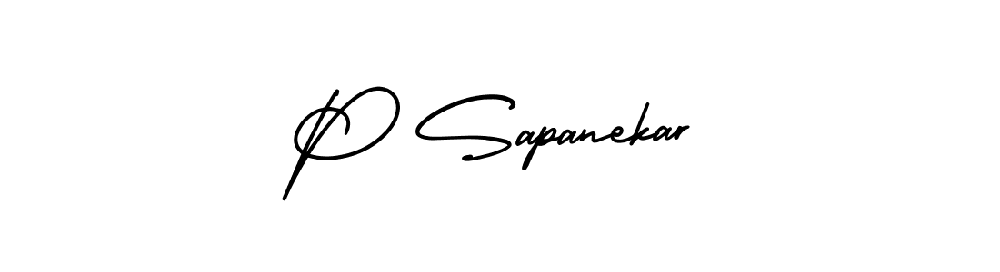 if you are searching for the best signature style for your name P Sapanekar. so please give up your signature search. here we have designed multiple signature styles  using AmerikaSignatureDemo-Regular. P Sapanekar signature style 3 images and pictures png