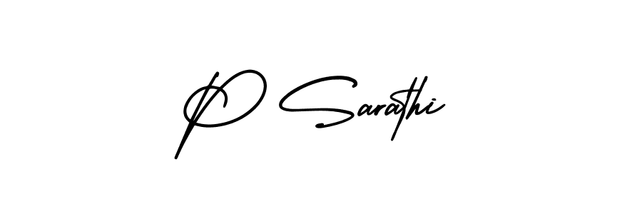 if you are searching for the best signature style for your name P Sarathi. so please give up your signature search. here we have designed multiple signature styles  using AmerikaSignatureDemo-Regular. P Sarathi signature style 3 images and pictures png