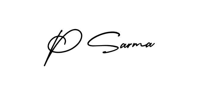 AmerikaSignatureDemo-Regular is a professional signature style that is perfect for those who want to add a touch of class to their signature. It is also a great choice for those who want to make their signature more unique. Get P Sarma name to fancy signature for free. P Sarma signature style 3 images and pictures png