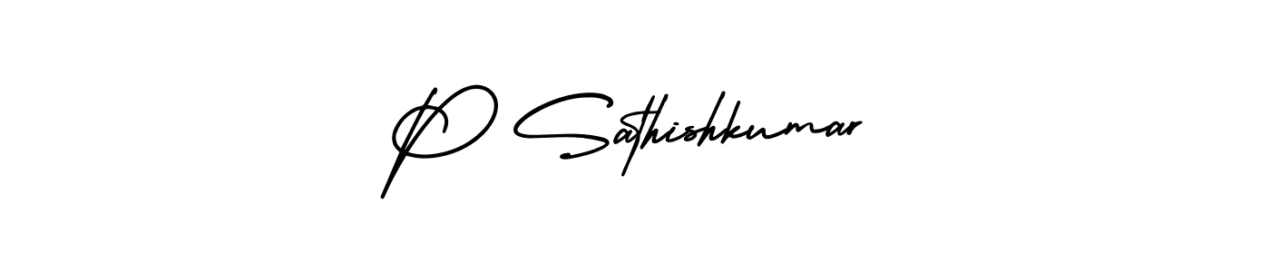 Make a short P Sathishkumar signature style. Manage your documents anywhere anytime using AmerikaSignatureDemo-Regular. Create and add eSignatures, submit forms, share and send files easily. P Sathishkumar signature style 3 images and pictures png
