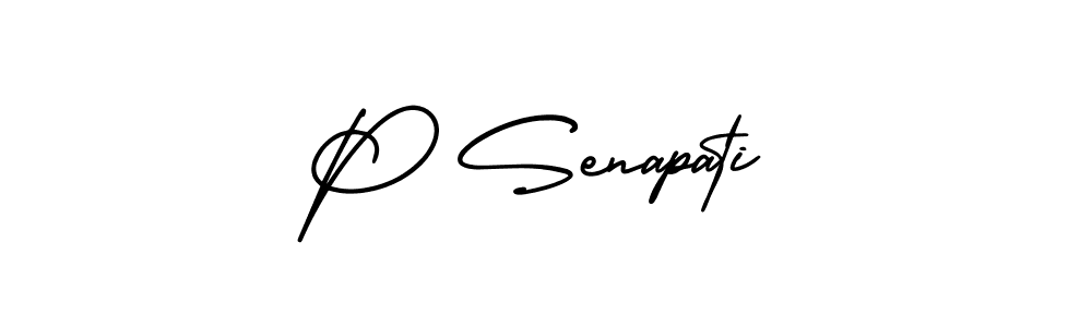 How to make P Senapati signature? AmerikaSignatureDemo-Regular is a professional autograph style. Create handwritten signature for P Senapati name. P Senapati signature style 3 images and pictures png