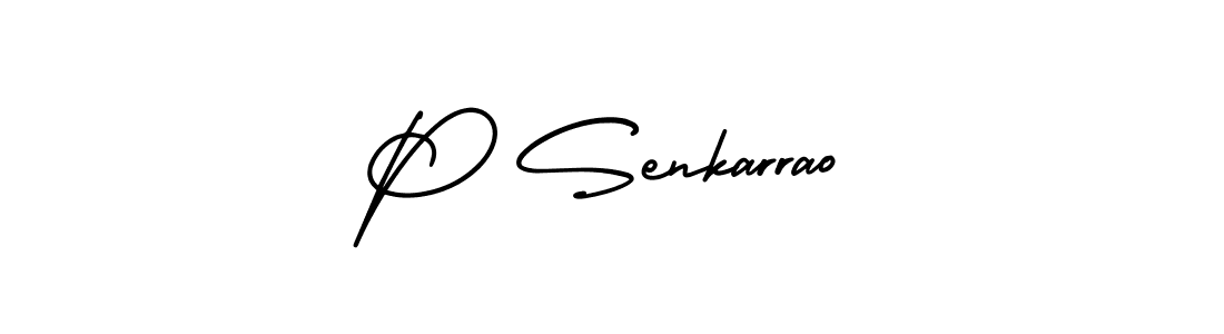 You should practise on your own different ways (AmerikaSignatureDemo-Regular) to write your name (P Senkarrao) in signature. don't let someone else do it for you. P Senkarrao signature style 3 images and pictures png