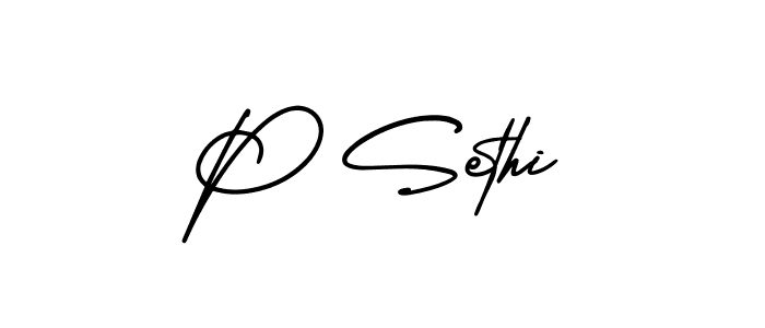 Make a beautiful signature design for name P Sethi. Use this online signature maker to create a handwritten signature for free. P Sethi signature style 3 images and pictures png