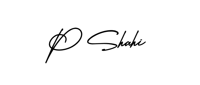 How to make P Shahi signature? AmerikaSignatureDemo-Regular is a professional autograph style. Create handwritten signature for P Shahi name. P Shahi signature style 3 images and pictures png