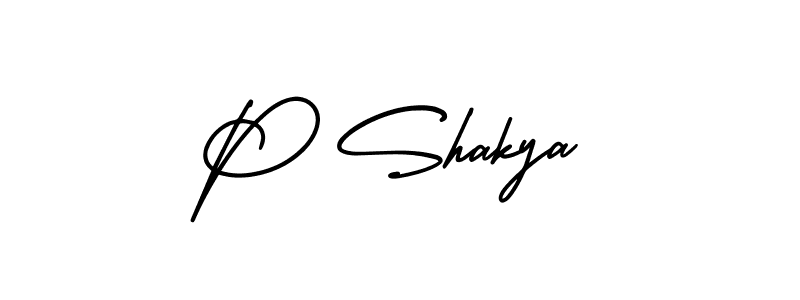 Make a beautiful signature design for name P Shakya. Use this online signature maker to create a handwritten signature for free. P Shakya signature style 3 images and pictures png