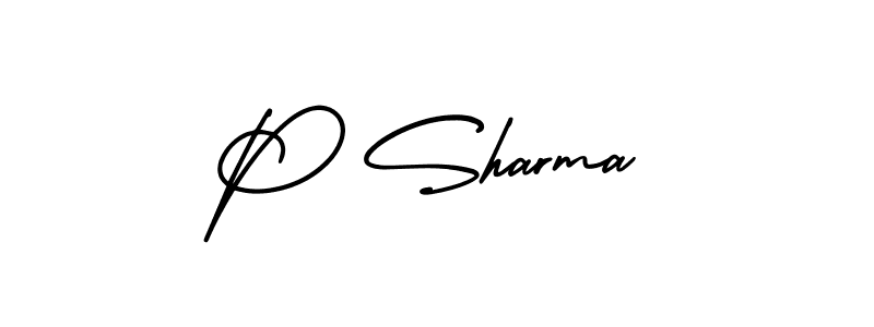 This is the best signature style for the P Sharma name. Also you like these signature font (AmerikaSignatureDemo-Regular). Mix name signature. P Sharma signature style 3 images and pictures png