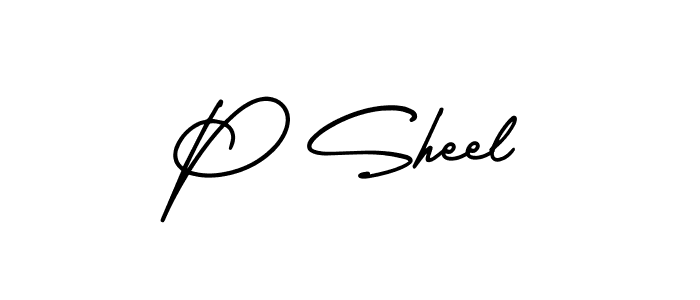 How to Draw P Sheel signature style? AmerikaSignatureDemo-Regular is a latest design signature styles for name P Sheel. P Sheel signature style 3 images and pictures png
