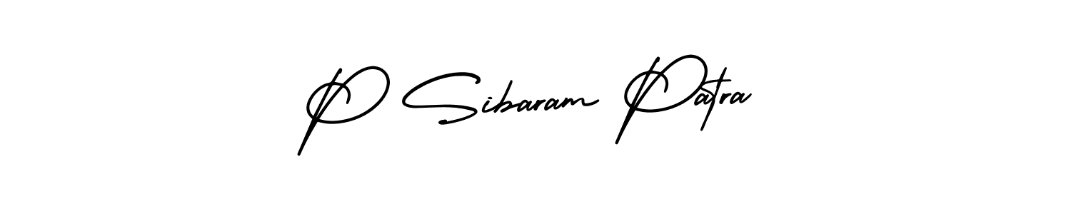 The best way (AmerikaSignatureDemo-Regular) to make a short signature is to pick only two or three words in your name. The name P Sibaram Patra include a total of six letters. For converting this name. P Sibaram Patra signature style 3 images and pictures png