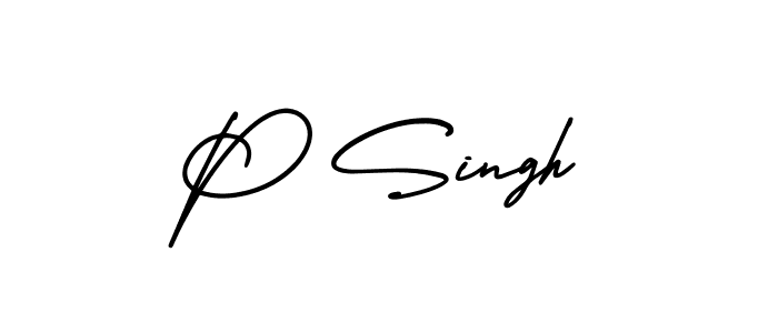 How to make P Singh signature? AmerikaSignatureDemo-Regular is a professional autograph style. Create handwritten signature for P Singh name. P Singh signature style 3 images and pictures png