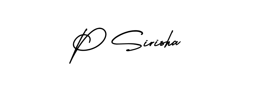 AmerikaSignatureDemo-Regular is a professional signature style that is perfect for those who want to add a touch of class to their signature. It is also a great choice for those who want to make their signature more unique. Get P Sirisha name to fancy signature for free. P Sirisha signature style 3 images and pictures png