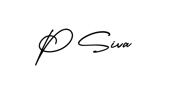 Create a beautiful signature design for name P Siva. With this signature (AmerikaSignatureDemo-Regular) fonts, you can make a handwritten signature for free. P Siva signature style 3 images and pictures png