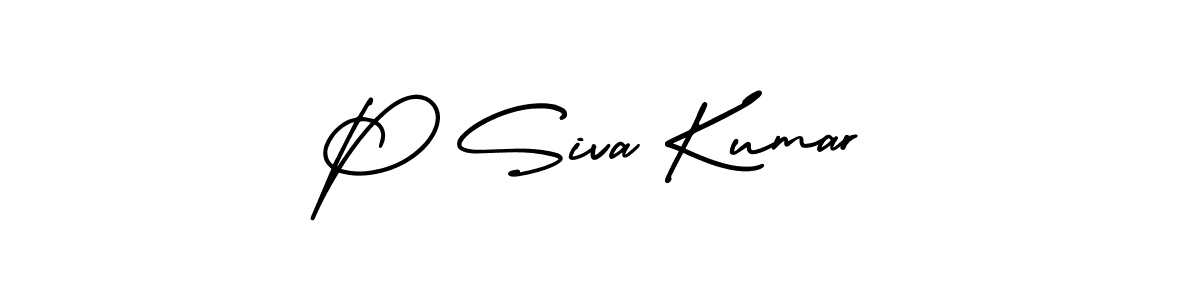 P Siva Kumar stylish signature style. Best Handwritten Sign (AmerikaSignatureDemo-Regular) for my name. Handwritten Signature Collection Ideas for my name P Siva Kumar. P Siva Kumar signature style 3 images and pictures png