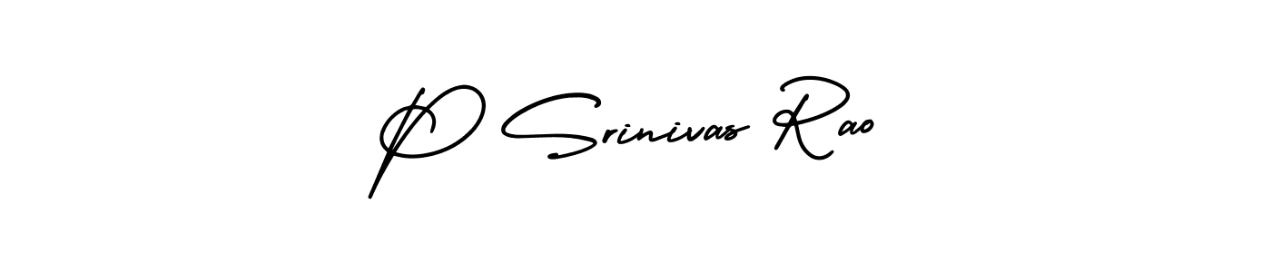 Design your own signature with our free online signature maker. With this signature software, you can create a handwritten (AmerikaSignatureDemo-Regular) signature for name P Srinivas Rao. P Srinivas Rao signature style 3 images and pictures png