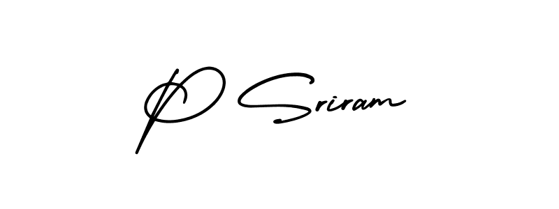 It looks lik you need a new signature style for name P Sriram. Design unique handwritten (AmerikaSignatureDemo-Regular) signature with our free signature maker in just a few clicks. P Sriram signature style 3 images and pictures png