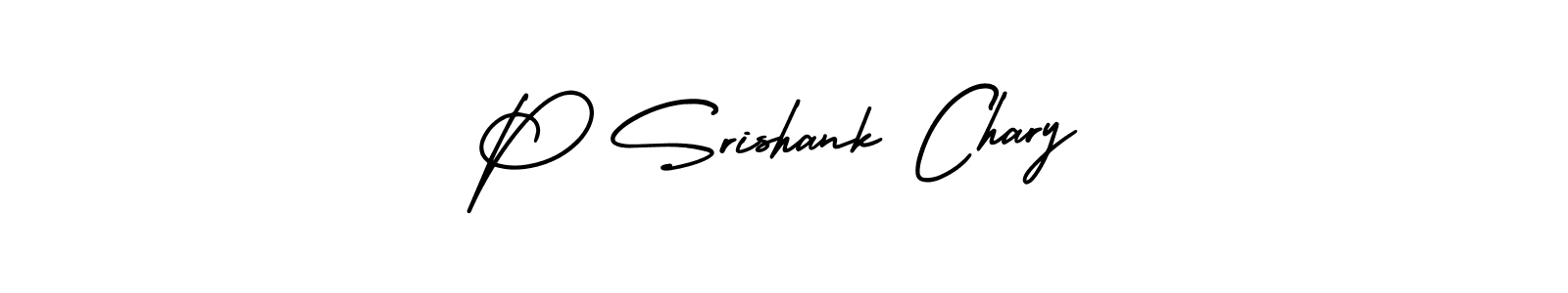 Similarly AmerikaSignatureDemo-Regular is the best handwritten signature design. Signature creator online .You can use it as an online autograph creator for name P Srishank Chary. P Srishank Chary signature style 3 images and pictures png