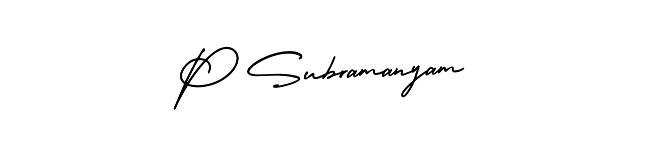 Best and Professional Signature Style for P Subramanyam. AmerikaSignatureDemo-Regular Best Signature Style Collection. P Subramanyam signature style 3 images and pictures png