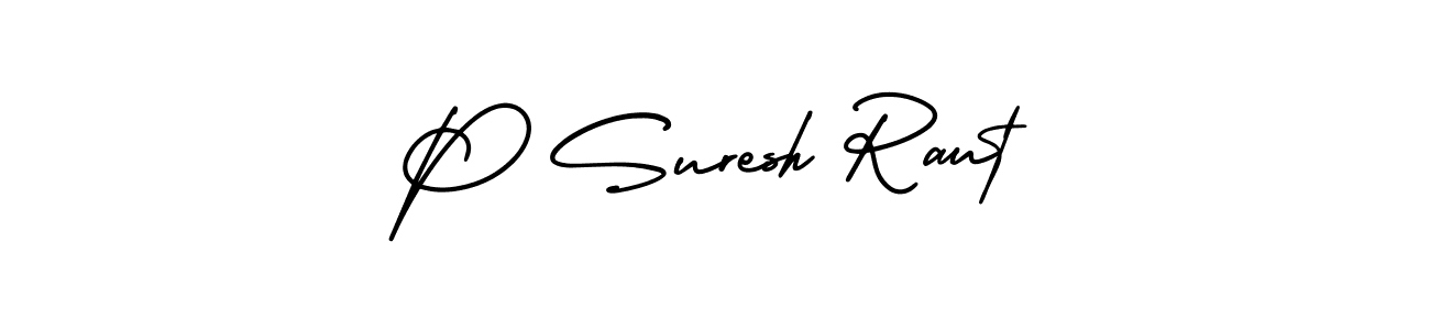Best and Professional Signature Style for P Suresh Raut. AmerikaSignatureDemo-Regular Best Signature Style Collection. P Suresh Raut signature style 3 images and pictures png