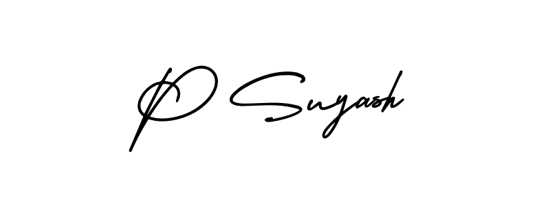 Check out images of Autograph of P Suyash name. Actor P Suyash Signature Style. AmerikaSignatureDemo-Regular is a professional sign style online. P Suyash signature style 3 images and pictures png