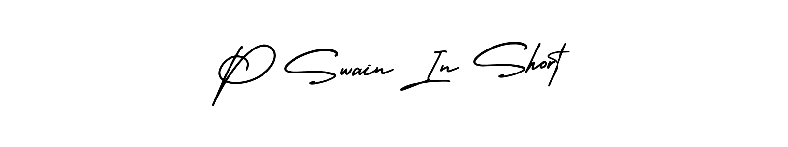 You should practise on your own different ways (AmerikaSignatureDemo-Regular) to write your name (P Swain In Short) in signature. don't let someone else do it for you. P Swain In Short signature style 3 images and pictures png