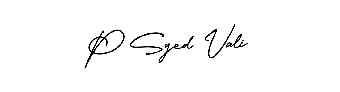 P Syed Vali stylish signature style. Best Handwritten Sign (AmerikaSignatureDemo-Regular) for my name. Handwritten Signature Collection Ideas for my name P Syed Vali. P Syed Vali signature style 3 images and pictures png