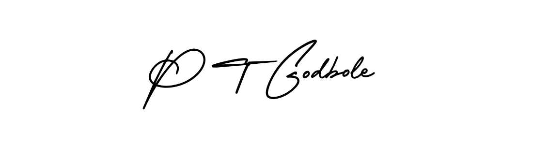 P T Godbole stylish signature style. Best Handwritten Sign (AmerikaSignatureDemo-Regular) for my name. Handwritten Signature Collection Ideas for my name P T Godbole. P T Godbole signature style 3 images and pictures png