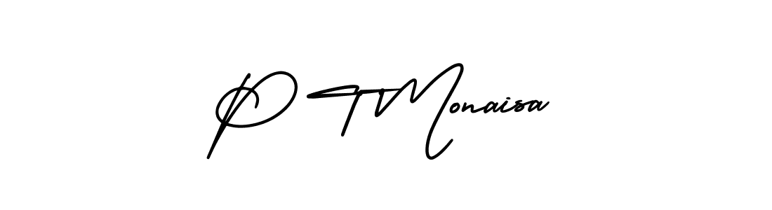 Make a short P T Monaisa signature style. Manage your documents anywhere anytime using AmerikaSignatureDemo-Regular. Create and add eSignatures, submit forms, share and send files easily. P T Monaisa signature style 3 images and pictures png