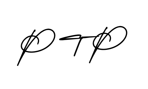 Create a beautiful signature design for name P T P. With this signature (AmerikaSignatureDemo-Regular) fonts, you can make a handwritten signature for free. P T P signature style 3 images and pictures png