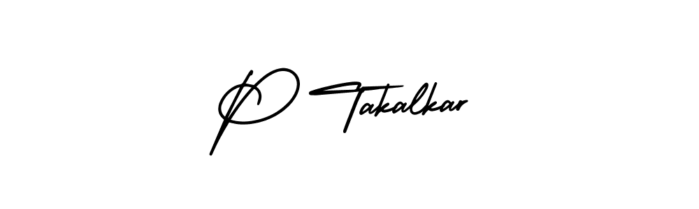 You should practise on your own different ways (AmerikaSignatureDemo-Regular) to write your name (P Takalkar) in signature. don't let someone else do it for you. P Takalkar signature style 3 images and pictures png