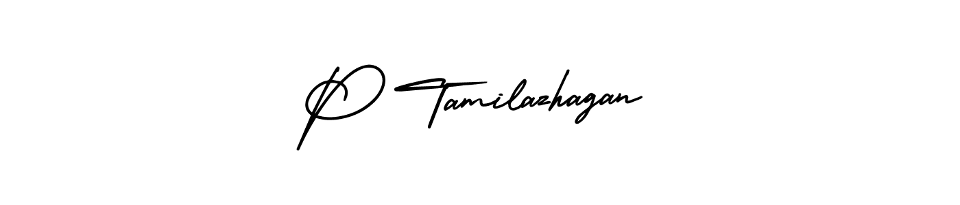 Use a signature maker to create a handwritten signature online. With this signature software, you can design (AmerikaSignatureDemo-Regular) your own signature for name P Tamilazhagan. P Tamilazhagan signature style 3 images and pictures png