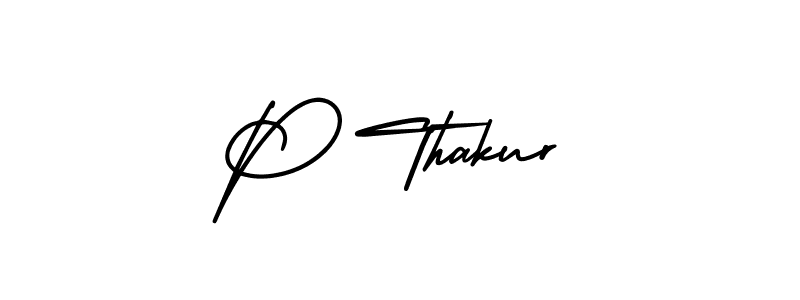 Similarly AmerikaSignatureDemo-Regular is the best handwritten signature design. Signature creator online .You can use it as an online autograph creator for name P Thakur. P Thakur signature style 3 images and pictures png