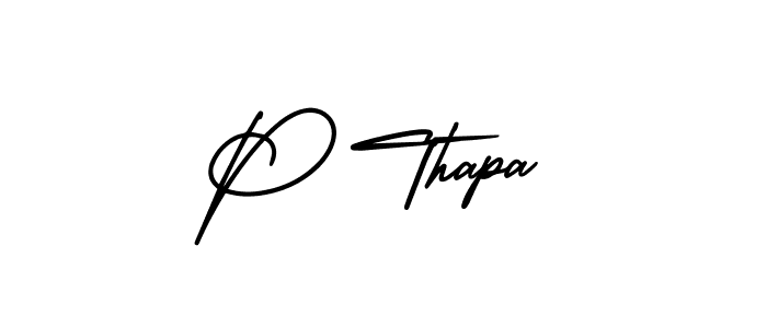 This is the best signature style for the P Thapa name. Also you like these signature font (AmerikaSignatureDemo-Regular). Mix name signature. P Thapa signature style 3 images and pictures png