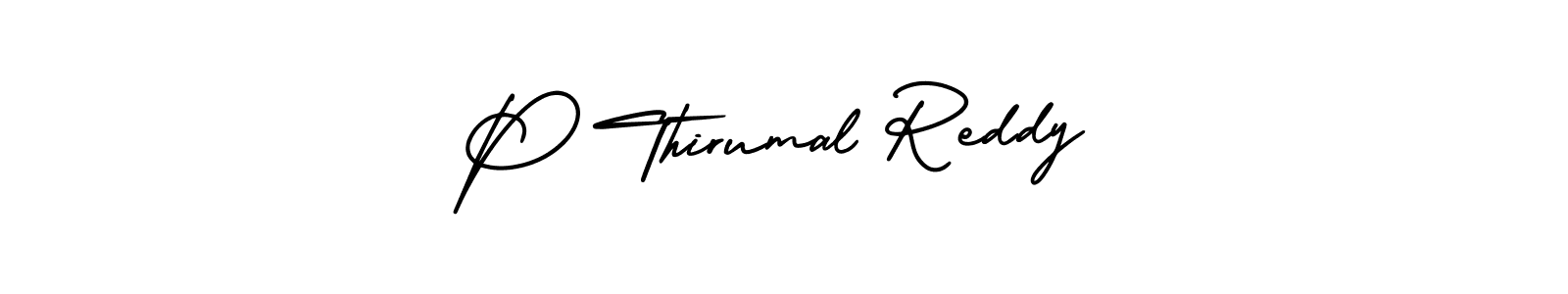 Use a signature maker to create a handwritten signature online. With this signature software, you can design (AmerikaSignatureDemo-Regular) your own signature for name P Thirumal Reddy. P Thirumal Reddy signature style 3 images and pictures png