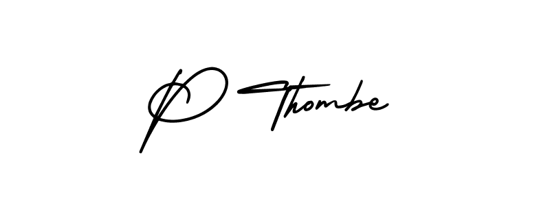 This is the best signature style for the P Thombe name. Also you like these signature font (AmerikaSignatureDemo-Regular). Mix name signature. P Thombe signature style 3 images and pictures png