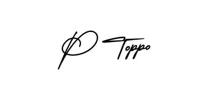 AmerikaSignatureDemo-Regular is a professional signature style that is perfect for those who want to add a touch of class to their signature. It is also a great choice for those who want to make their signature more unique. Get P Toppo name to fancy signature for free. P Toppo signature style 3 images and pictures png