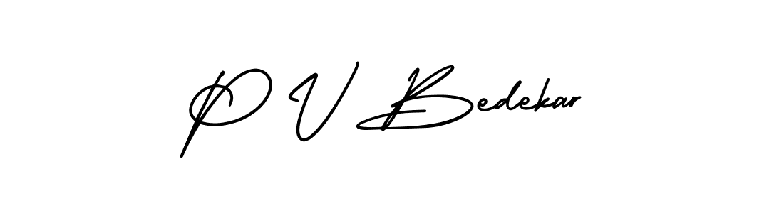 How to make P V Bedekar signature? AmerikaSignatureDemo-Regular is a professional autograph style. Create handwritten signature for P V Bedekar name. P V Bedekar signature style 3 images and pictures png