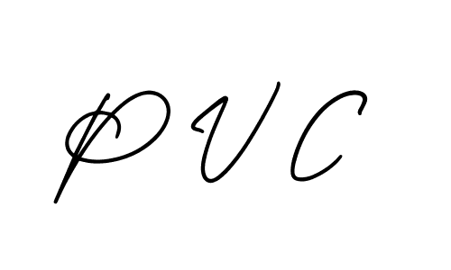 Use a signature maker to create a handwritten signature online. With this signature software, you can design (AmerikaSignatureDemo-Regular) your own signature for name P V C. P V C signature style 3 images and pictures png