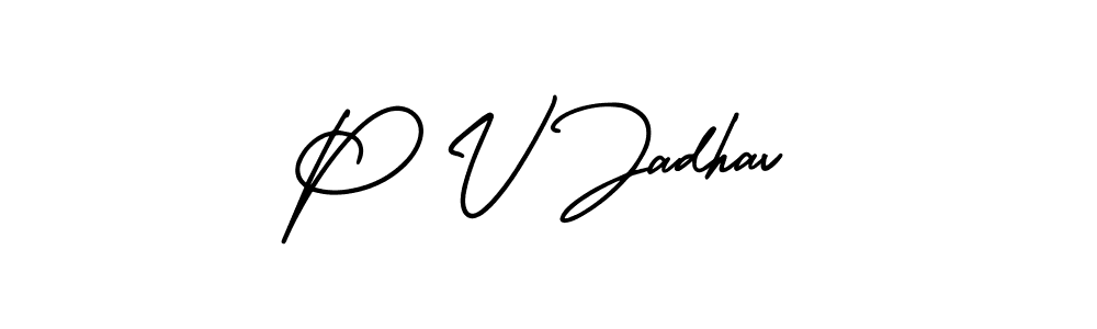 Make a beautiful signature design for name P V Jadhav. Use this online signature maker to create a handwritten signature for free. P V Jadhav signature style 3 images and pictures png